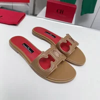 CH Simple Style Luxury Brand Design Women's Home Slippers Comfortable Wearable Women's Office Slippers Elegant Solid Color Flats - Image 5