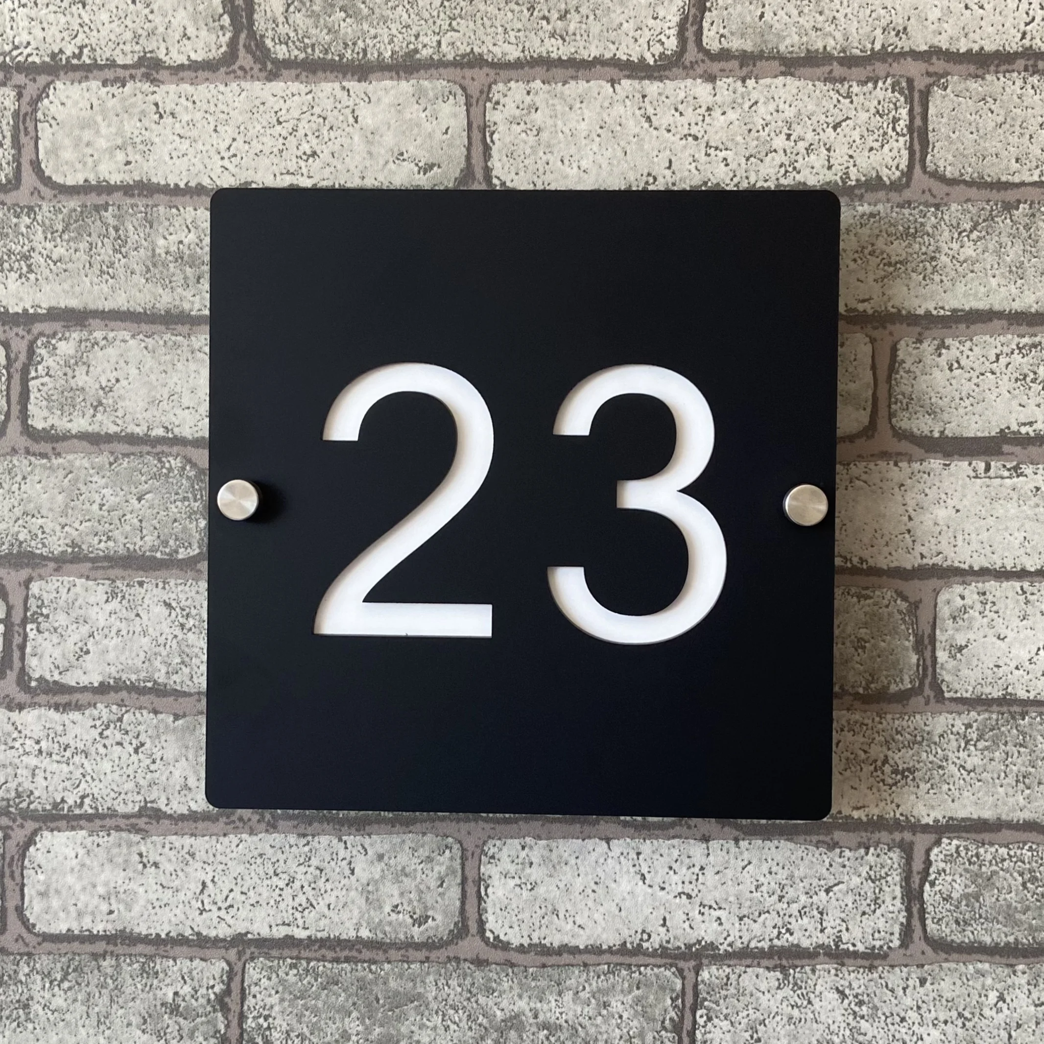 House Number Sign Plate Personalized Nordic Wall Decor Outside Address Name Door Room
