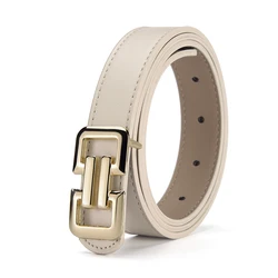 Fashionable Women's Colorful PU Belt with Smooth Buckle - Versatile Accessory for Skirts and Wide - leg Pants (Khaki)