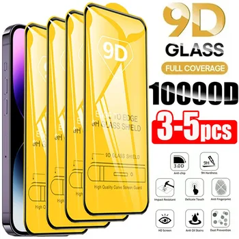 9D Screen Protector Tempered Glass for iPhone 14, 13, 12, 11 Pro Max, Protective Glass for iPhone X, XR, XS, Max 7, 8, 6S, 14 Plus