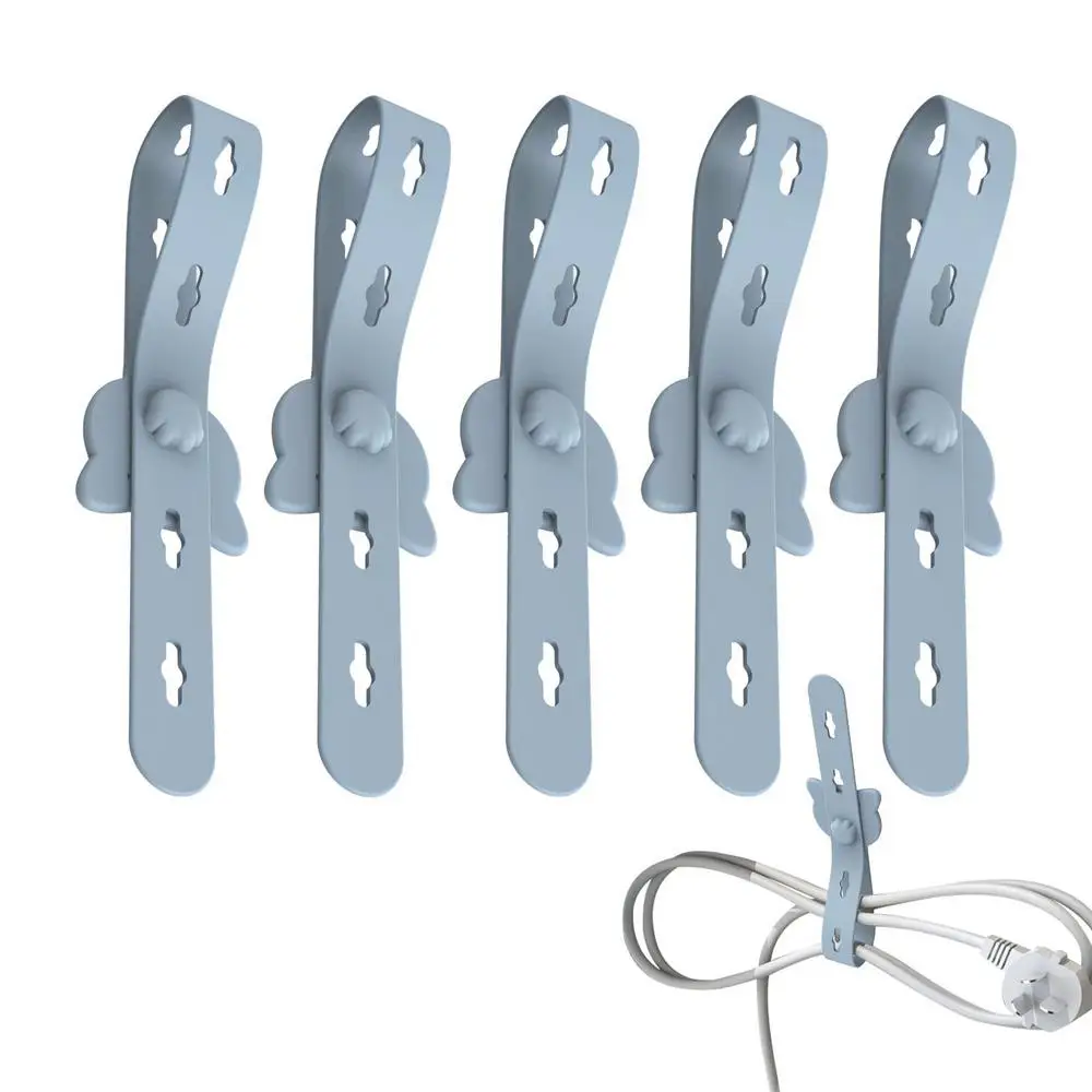 Cord Hider 5pcs Adhesive Reusable Cable Tie Cord Management For