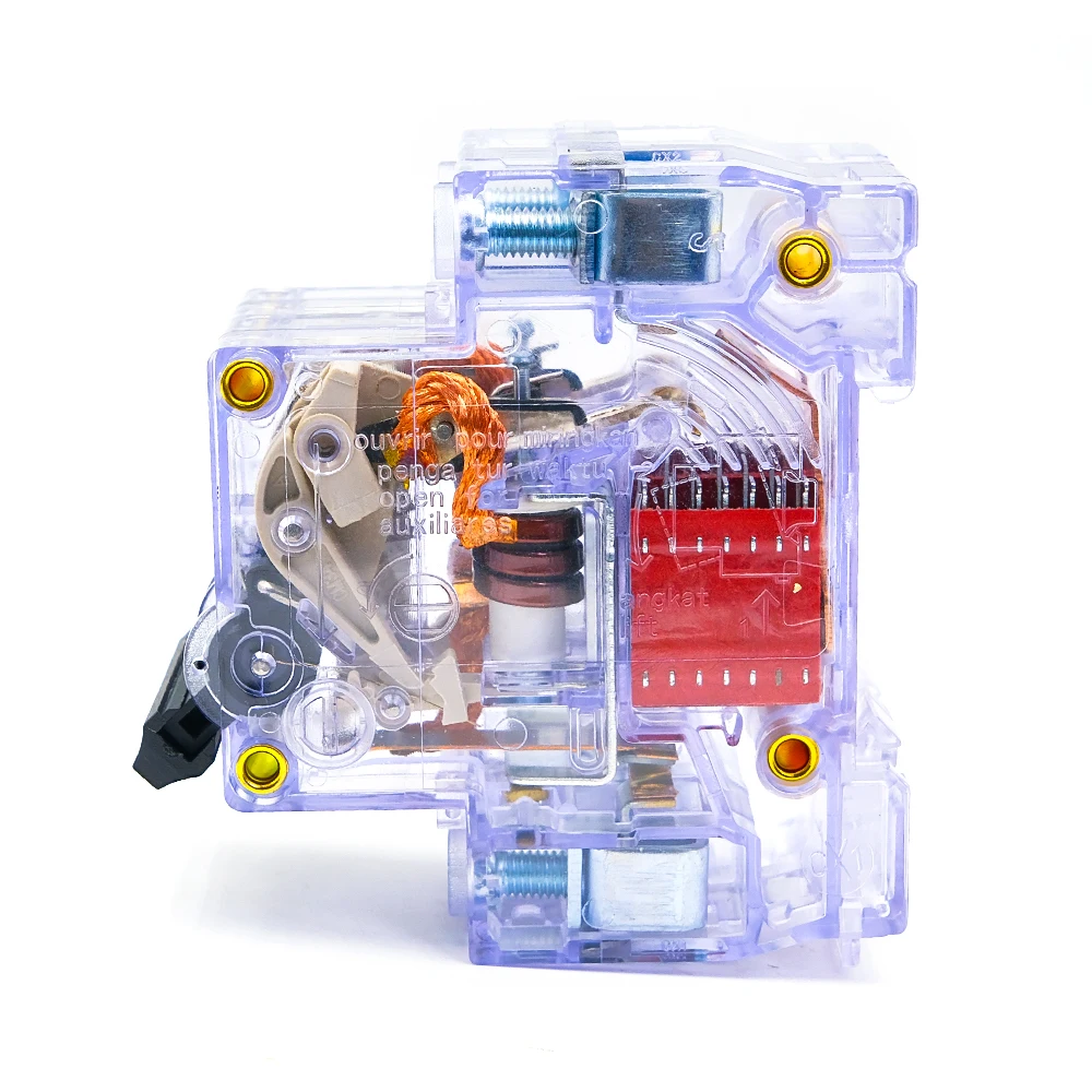 Transparent Miniature Circuit Breaker, 32A DIN Rail, Short Circuit & Overload Protection
