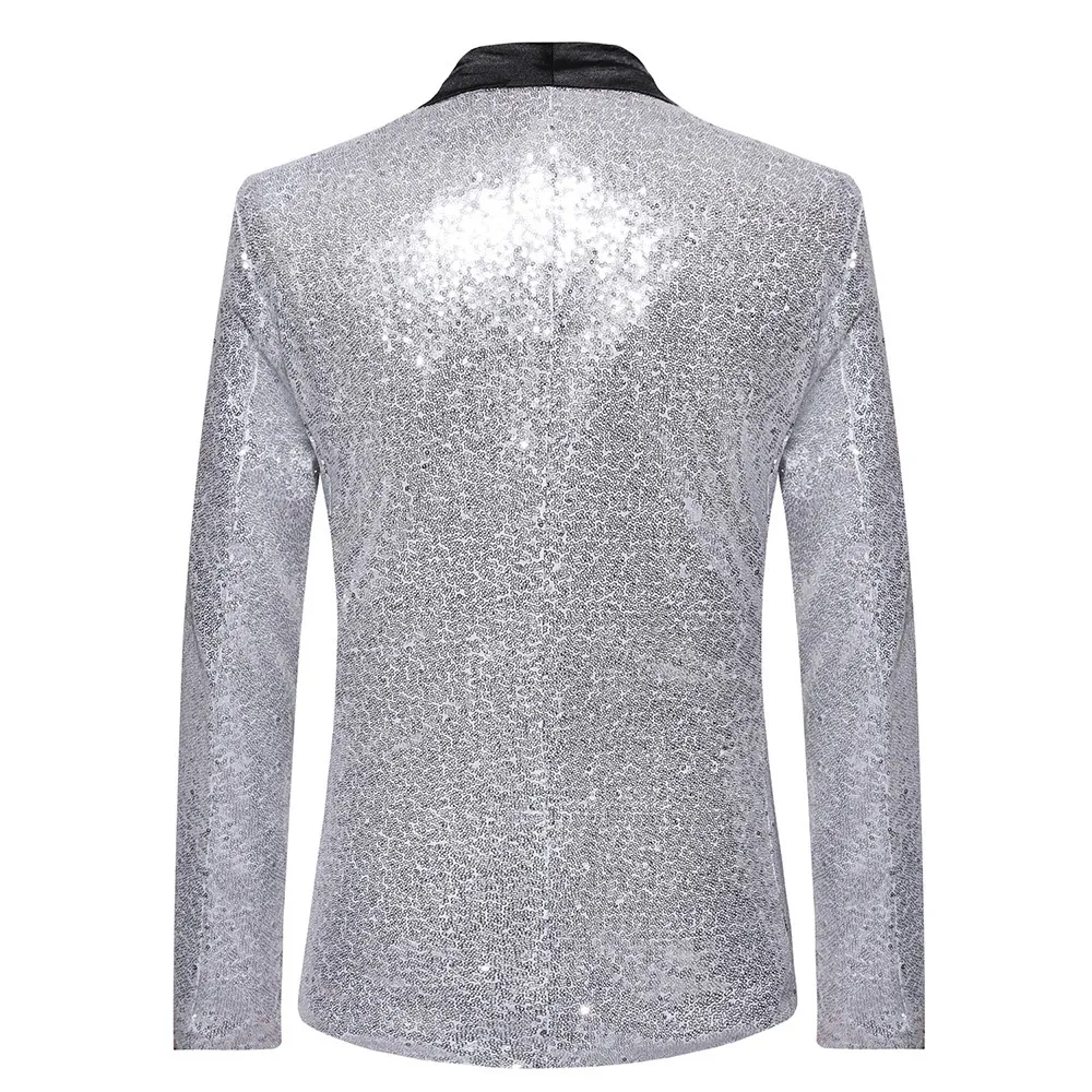 Brand New Coat Jacket Party Polyester Suit Coat Bling Formal Wear Gentleman Glitter M/L/XL/2XL Party Performance