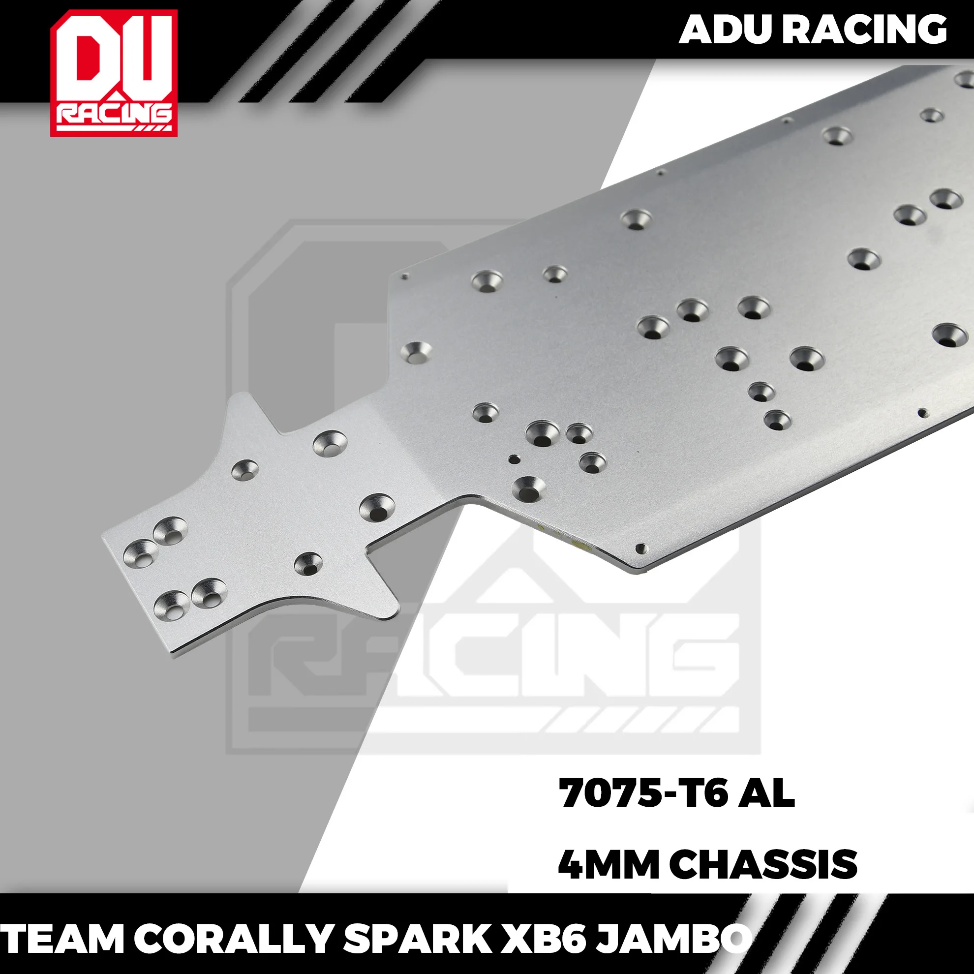 ADU RACING 7075-T6 AL 4MM chassis FOR TEAM CORALLY SPARK RADIX4