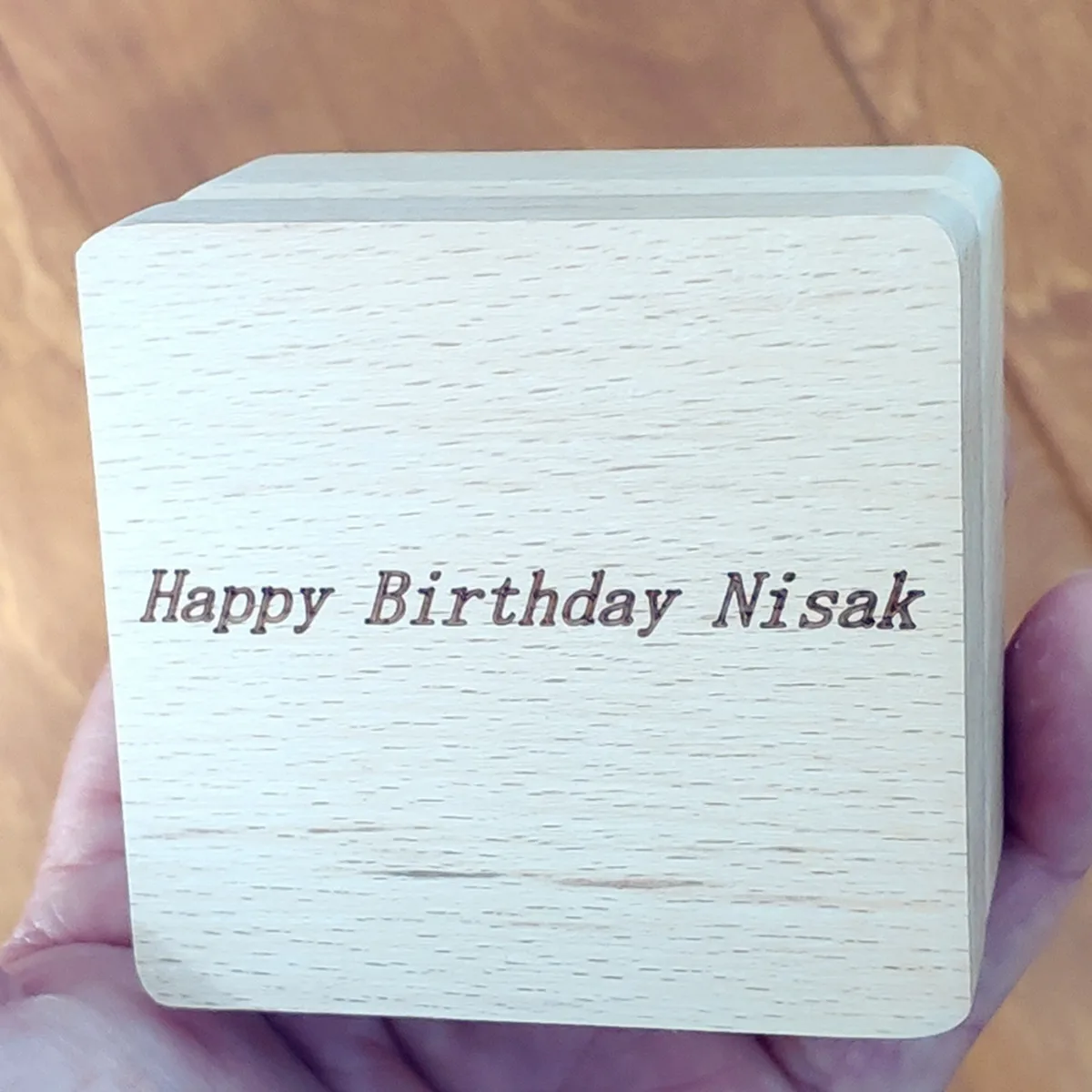 

Happy Birthday Wood Photo Music Box, Customized Engraved Gifts