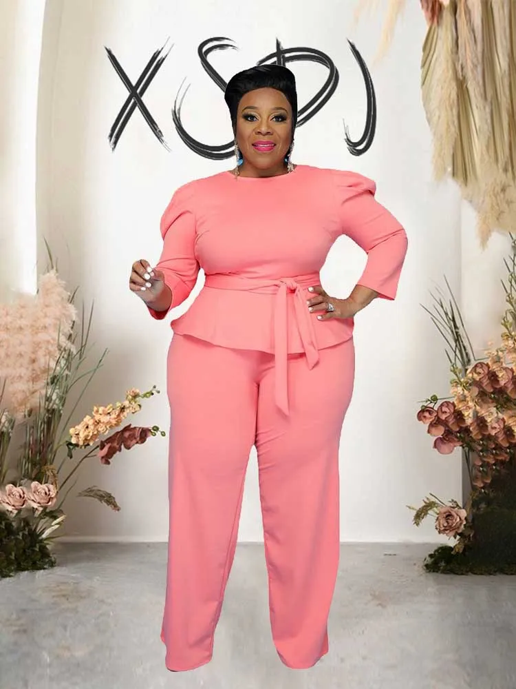 Conjuntos a juego de talla grande para mujer, ropa de otoño