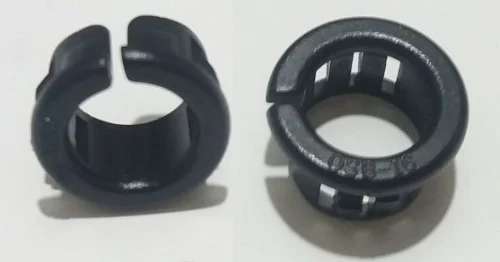 Description Picture 2 of item100pcs OSB-22 22mm Dia Panle Mount Hole Black Cable Hose Pipe Plastic Harness Protective Open Split Snap Bushing Grommet