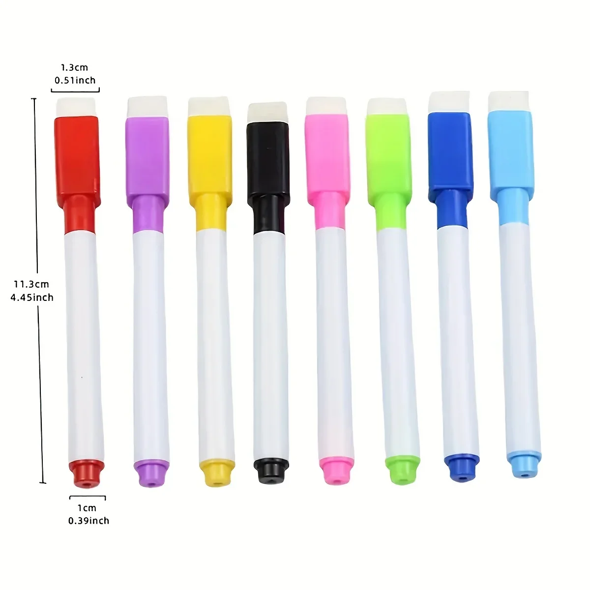 8pcs/Set Bullet Tip 11.3*1cm Small Size White Marker Pens Color Marker Pens Pen Marker Marker Pens Whiteboard Pens Dry Erase Markers No Magntic Whiteboard Dry Erase Markers 8 Color *1pcs Magnet Pen