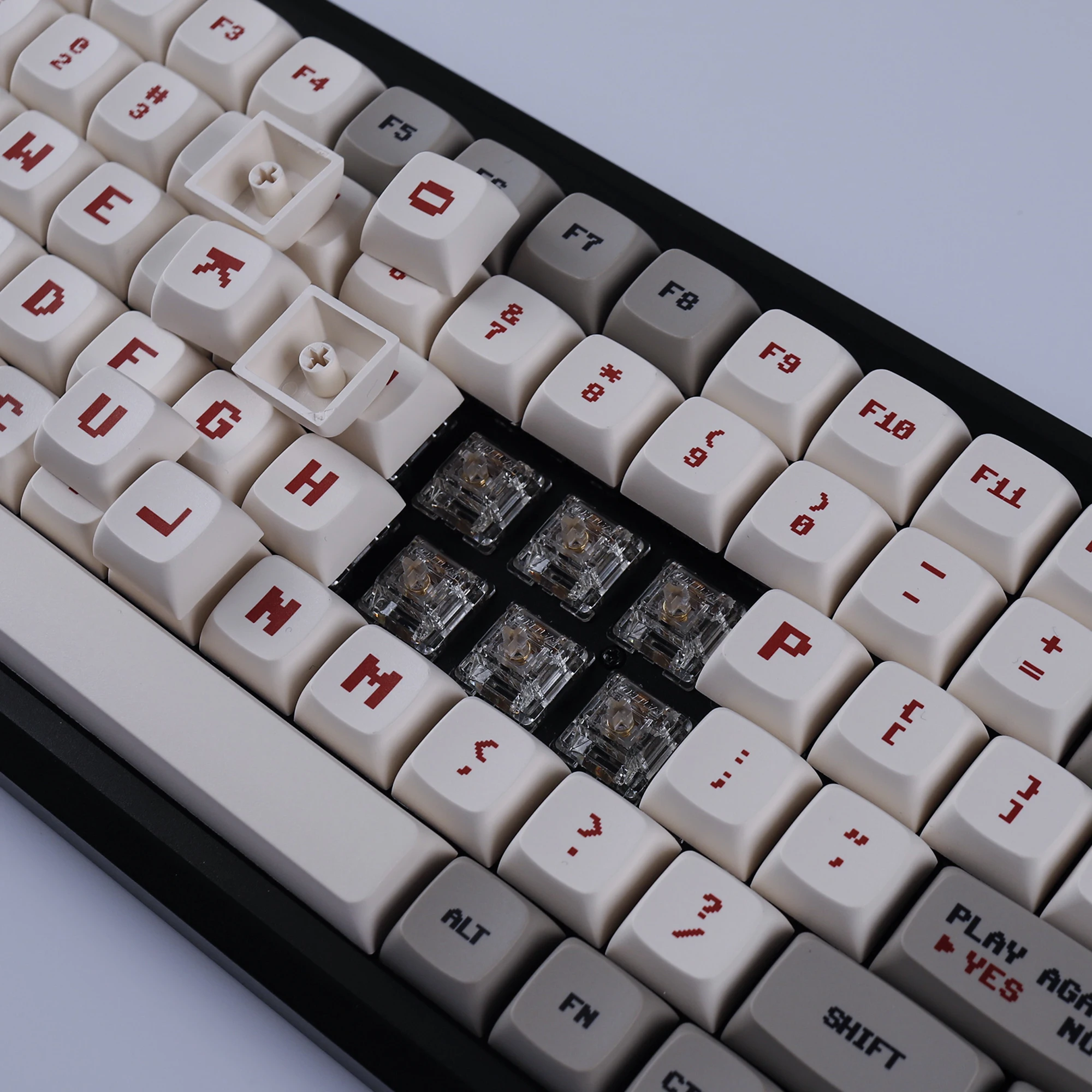 KBD75キーボード 146キーゲームボーイ色素サブzda pbtキーキャップ同様にxda mx