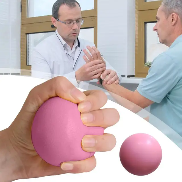 Elastic Finger Grip Strength Trainer Hand Exercise Squeeze Ball Hand Grip Strength Trainer Stress Relief Finger Resistance 6