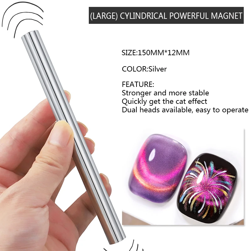 Dual-Head Strong Stick For Nails Cat Magnetic Gel Nail Polish Nail Art Tools For Double Light Cat Effect Magnet Stick cat eye nail tool magnetic nail art tools magnetic nail tools