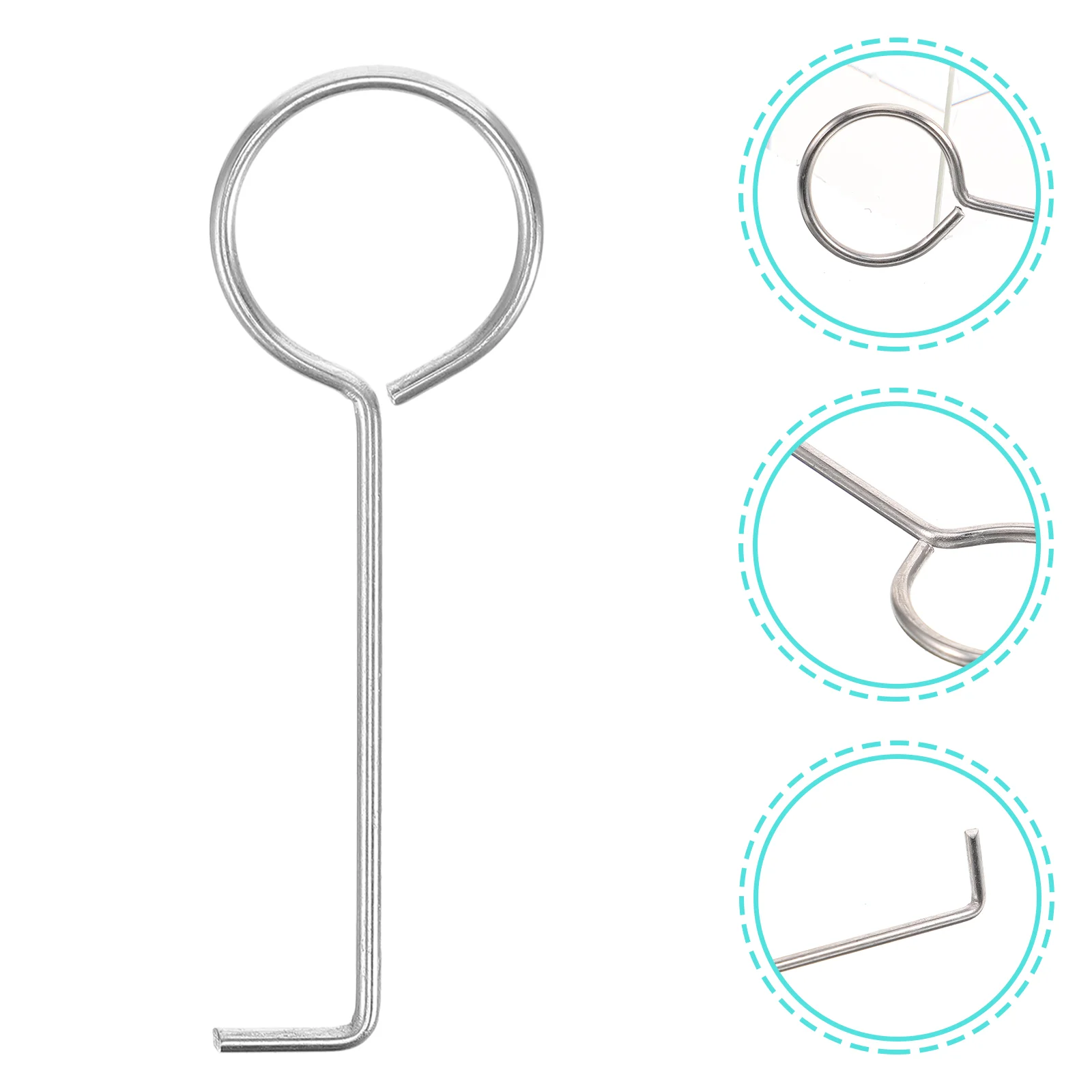 10 Pcs Strainer Sink Floor Drain Handle Hook Tub Removal Tools Lifting Hooks Stainless Metal Strainer Filter Tub Removal Tools drain removal tool