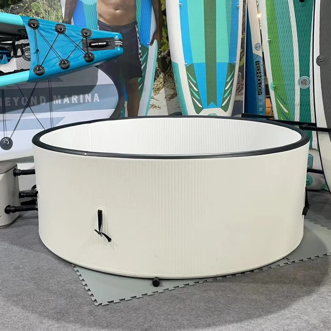 Naiya Popular Inflatable Hot Tubs 6 Person Round Shape Outdoor Spa Tubs Massage 4 Person Garden Leisure Spa Hot Tub Inflatable