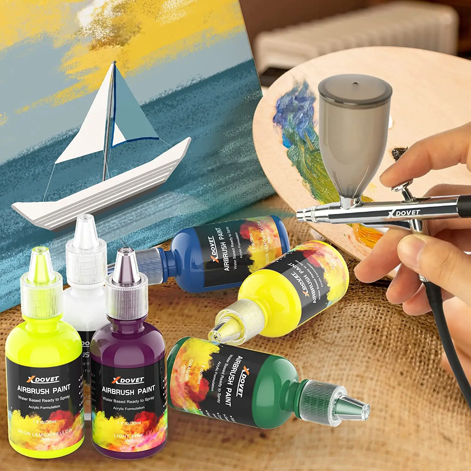 Airbrush Paint Colour - 1oz with Flip Top