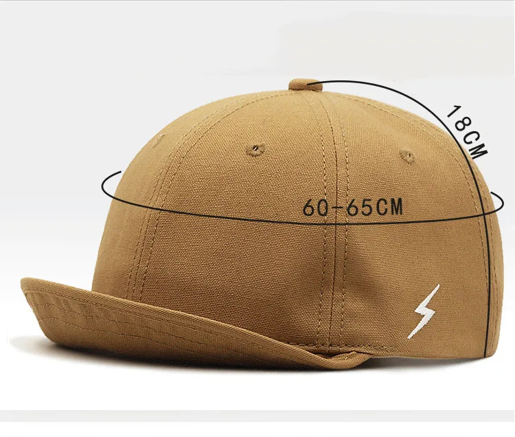 Große Kopfgröße Snapback-Mütze für Herren, 5 cm, kurze Krempe, HiP-Hop-Baseballmütze für Herren, lässig, Streetwear, Totenkopf-Hüte, Herbstkappen für Herren – Detail 2