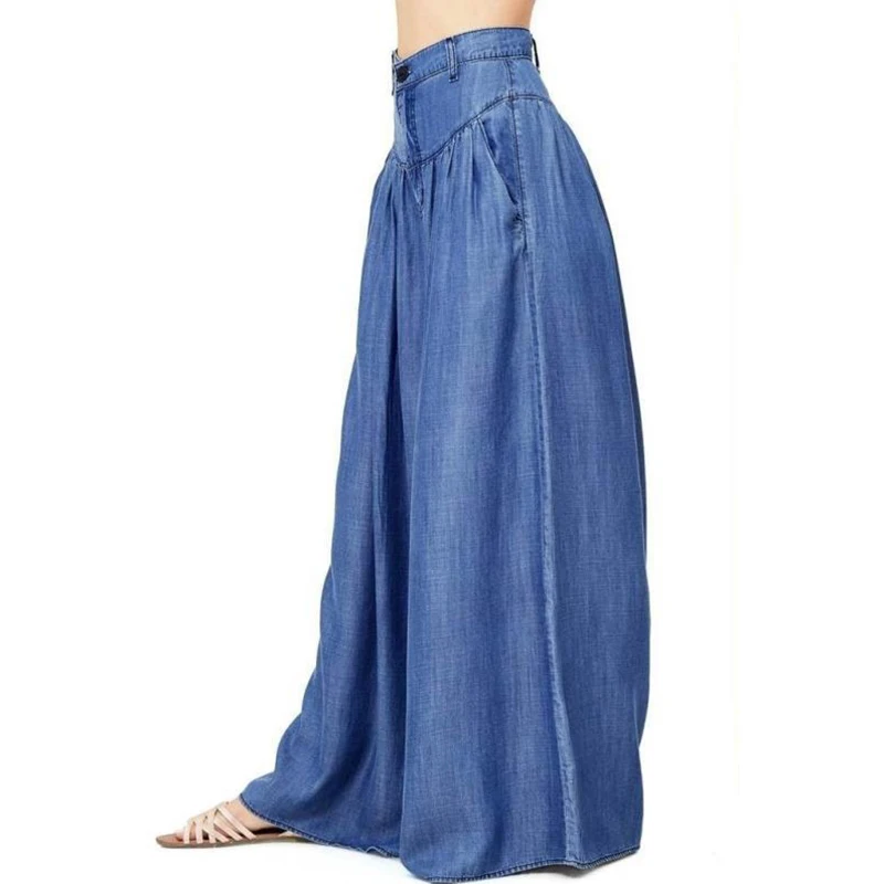 2022 New Oversized Trousers Blue Black High Waist Baggy Wide Leg Pants Women Plus Size Pantalones Mujer Cotton Casual Loose Pant