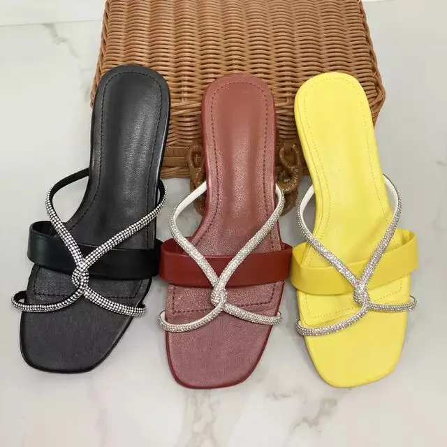 

Spring Summer Slippers Soft Flax Simple Cute Warm Home Men Women House Floor Indoor Slides Fur Cross Fat Dudu Shoes Room Flat