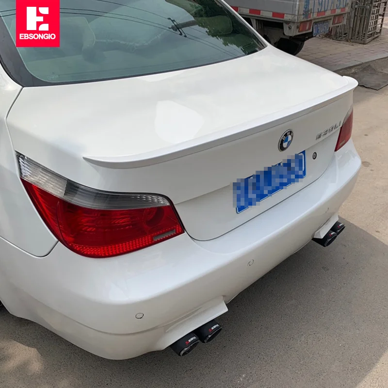 Для BMW E60 M5 520 525 528 535 спойлер 2004-2010 заднее крыло багажника  губа из углеродного волокна комплект для тела спойлер Стайлинг удлинитель  заднего багажника