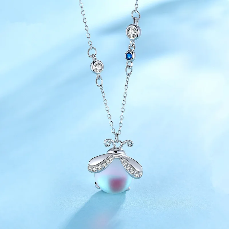 

European and American Fashion New Summer Colorful Firefly Necklaces Wholesale Women's and Jewelry Banquets Party Couple Gifts