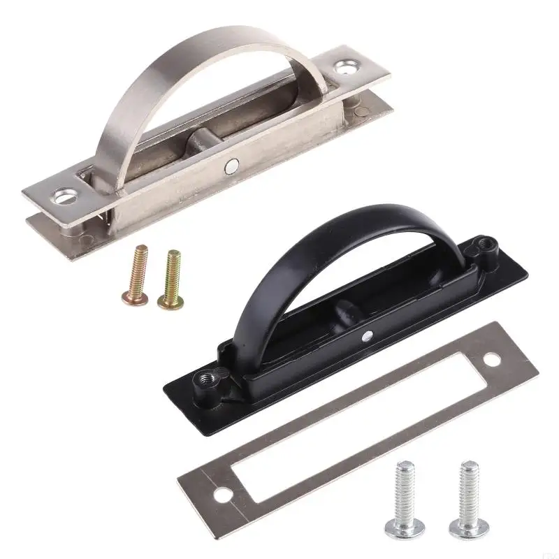F7QC Cabinet Cupboard Pulls 180 Degree Rotatable Embedded Drawer Pulls