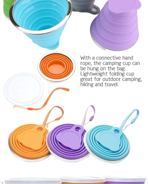 Tazza Da Caffè Pieghevole In Silicone - 350ml Portatile E Riutilizzabile - Foto 4