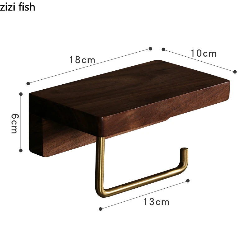 Wooden Napkin Holder Storage Shelf Living Room Solid Wood Non-perforated Paper Towel Rack Wall Tissue Box Toilet Paper Dispenser paper towel holder toilet paper holder toilet roll holder napkin dispenser