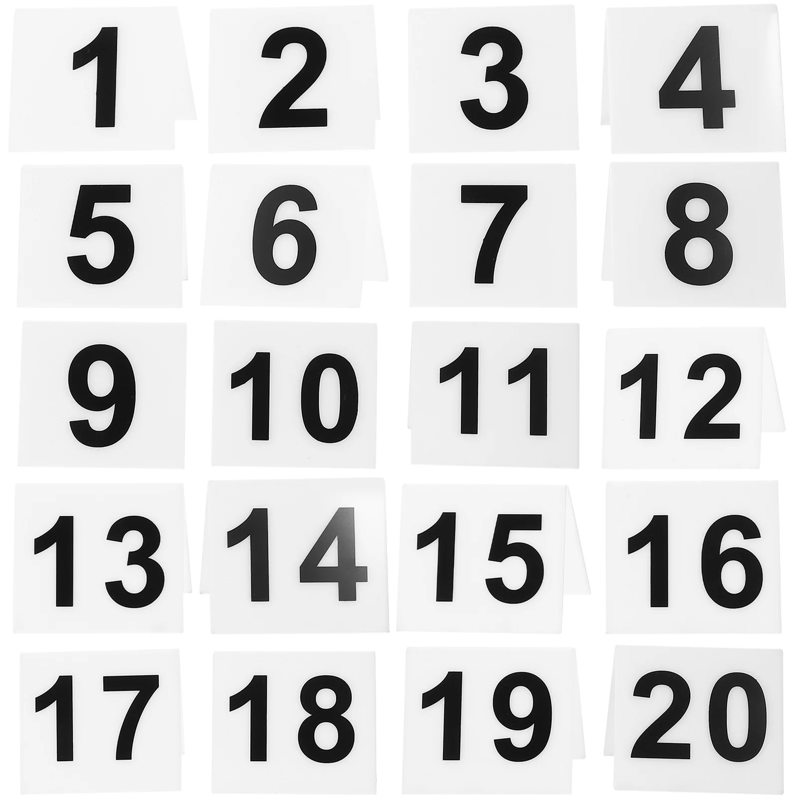 Restaurant Number Plate Evidence Marker Markers Signs Table Numbers Acrylic Decorate 20 Pcs