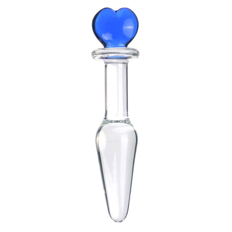 Cute Bear Head Glass Crystal Dildos Anal Plug Beads Fake Penis Vaginal Pleasure Wand Sex Products For Women Unisex Sex Toys