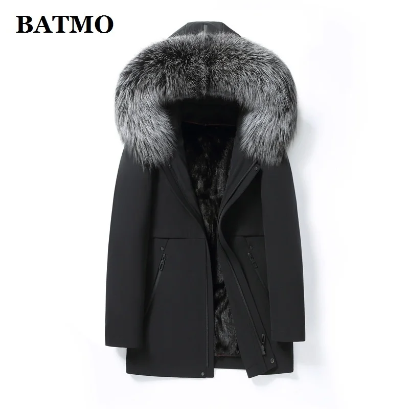

2024 winter natural fox fur collar&Rabbit liner parkas coat men,trench coat,hooded jackets 226