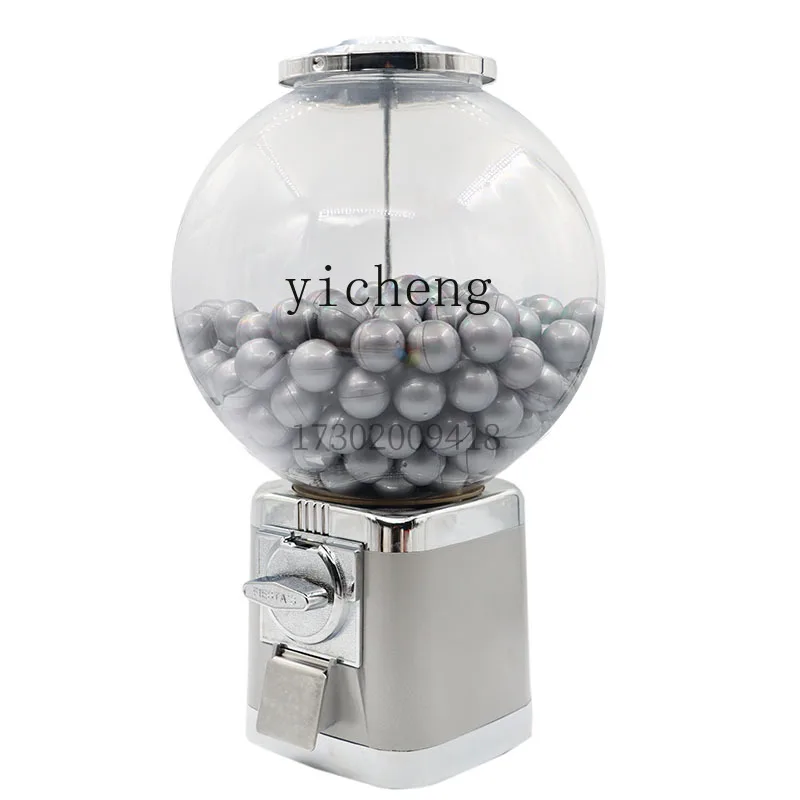 Zk Silver Gashapon Machine Decoration Round Retro Decorativo Caffè Lattine Distributore Automatico