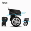 Hot sale 4pcs/set Replacement Luggage Suitcase Wheels Swivel Universal Wheel Black Dual Roller Wheels outdoor travel traveling 3