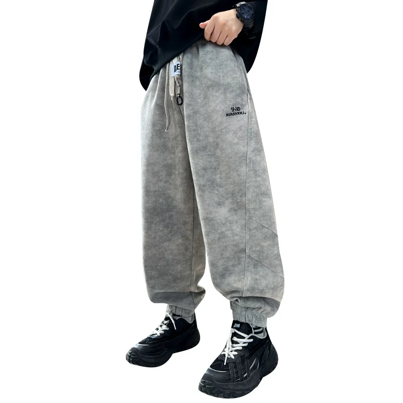 Casual Children Pants for Boys 10 to 12 Year Kids Solid Color Autumn Sweatpants Children School Sport Comfortable Trousers