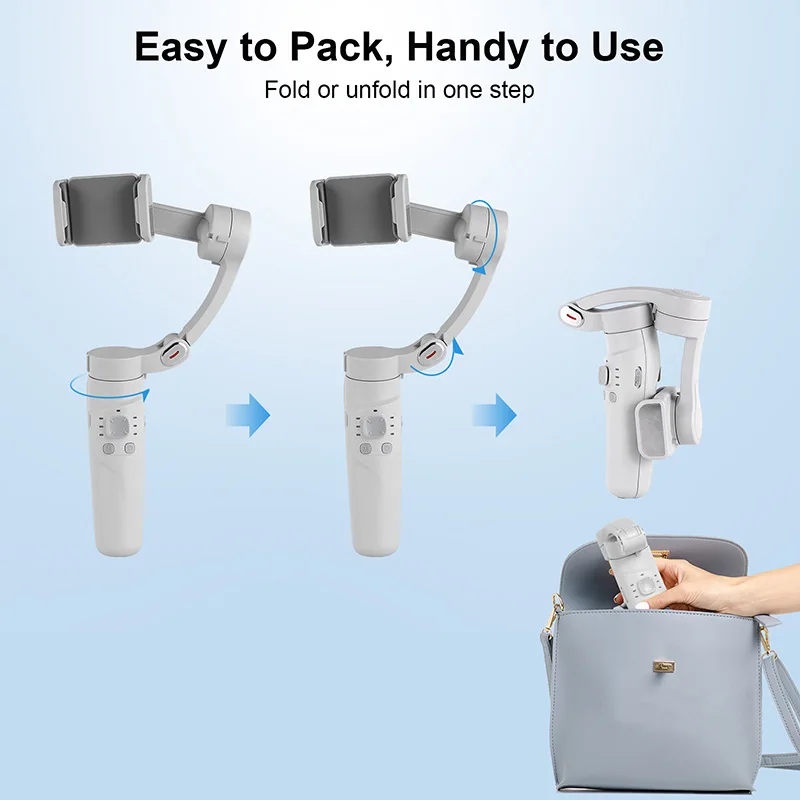 Handheld Gimbal Stabilizer Gimbal Stabilizer Handheld Gimbal Phone Gimbal 3-Axis Smartphones Handheld Stabilizer Phone Holder Video Record Vlog Stabilizer For iPhone Xiaomi Huawei Samsung