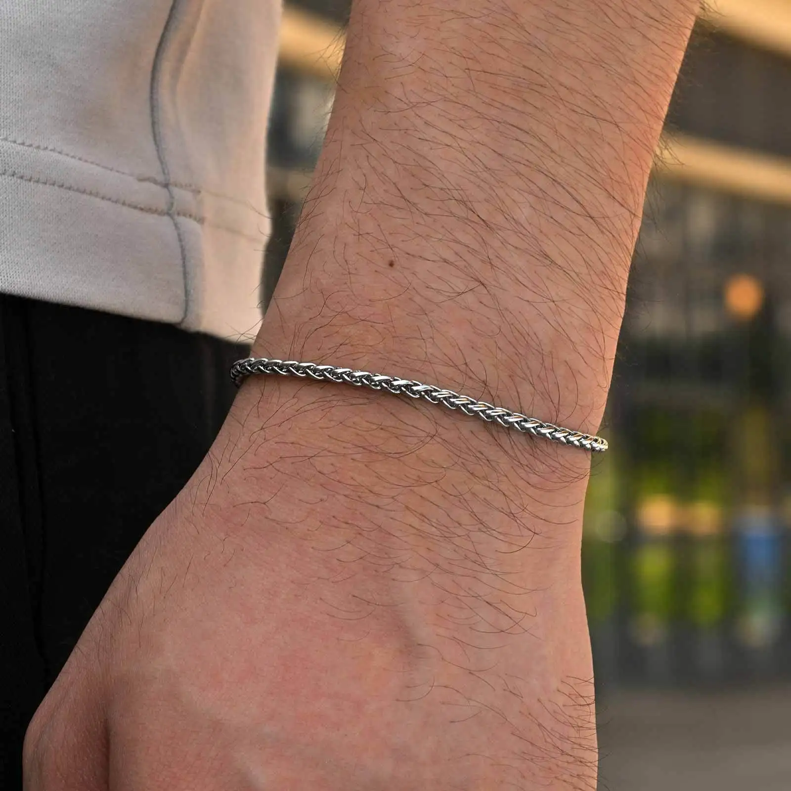 3pcs/set Men's Cross Bracelet,Waterproof Stainless Steel Cuban Chain Wristband,Gift for Husband Dad BBF Son