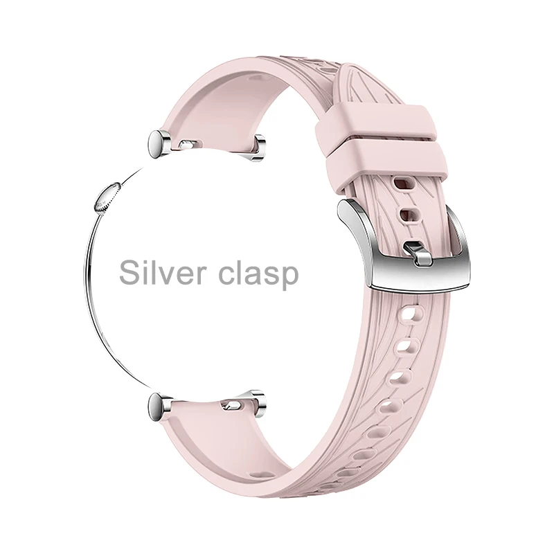 18mm Gold Classic Buckle Silicone Watchstrap Bracelet