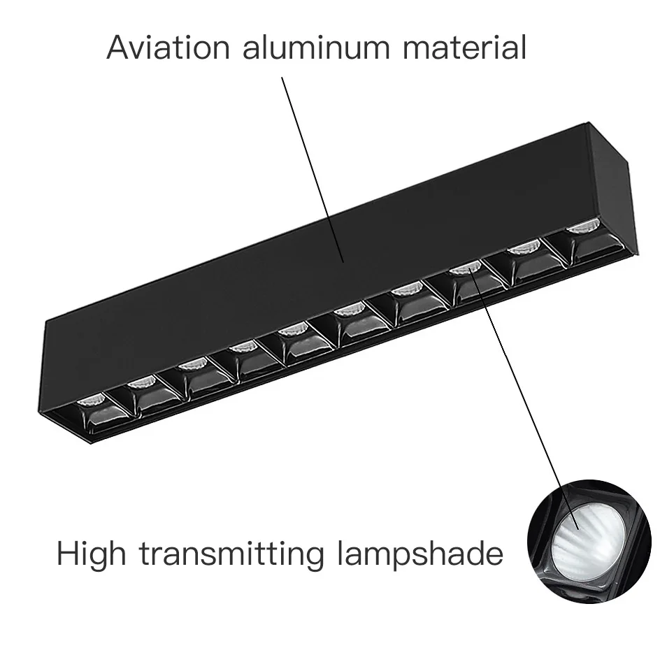 COOJUN-Refletor LED montado na superfície, luz de