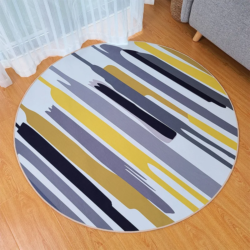 

Floor Rugs Non-slip Chair Pads Children's Play Rugs Pink Round Rugs Children's Bedroom Rugs Simple Geometric Living Room Rugs