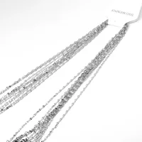 Collier de luxe en acier inoxydable 316L, 10 pièces/lot, pour femmes et hommes, chaînes à maillons en forme de lèvre, vente en gros pour pendentifs, accessoires 2MM 6