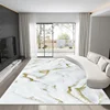 Luxury Black Marble Carpets for Living Room Sofa Side Gold Home Decoration Rug Non-slip Soft Bedroom Carpet Lounge Big Floor Mat 2