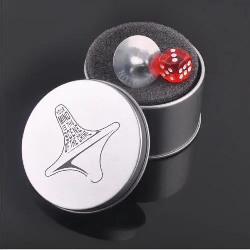 

Mini Great Zinc Alloy Silver Spinning Top From Inception Totem Movie Children Toys With Retail Metal Box Christmas Gift