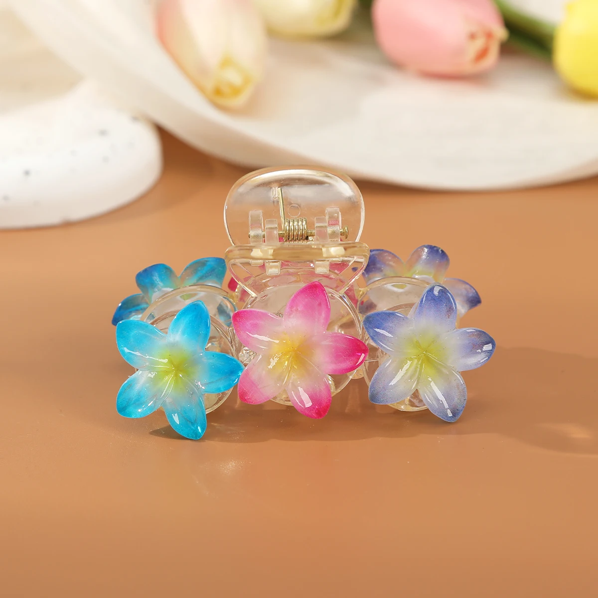 Korean Flower Hair Claws Clamps For Women Small Crab Hair Clips Girls Wash Face Hair Accessories Hairpins Fashion Hair Crab