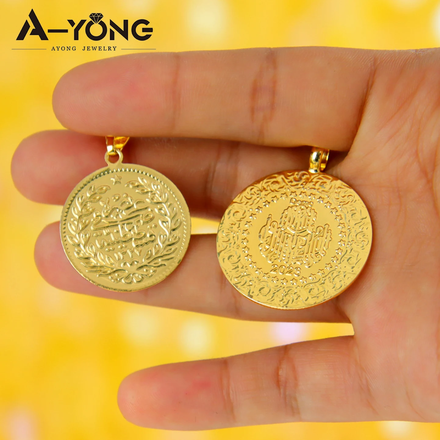 Gold Plated Coin Necklace Elas Old Coin Necklace 18k Gold Plating