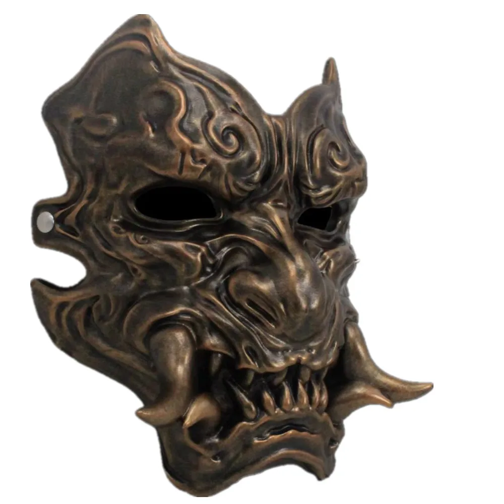 Gesichtsmaske aus Kunstharz für Gesichtslähmung, Prajna-Maske, Feiertagsparty-Spiel, Kunstharz-Handwerk, Sammlerstück, Dekoration – Detail 2