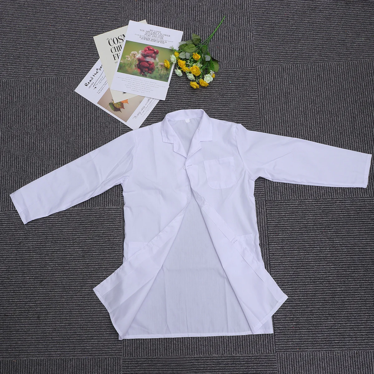 

Kids Lab-Gown Children Thin White Coats Lab Uniform For Kids Cosplay Costumes Proformance Clothing Party Gift