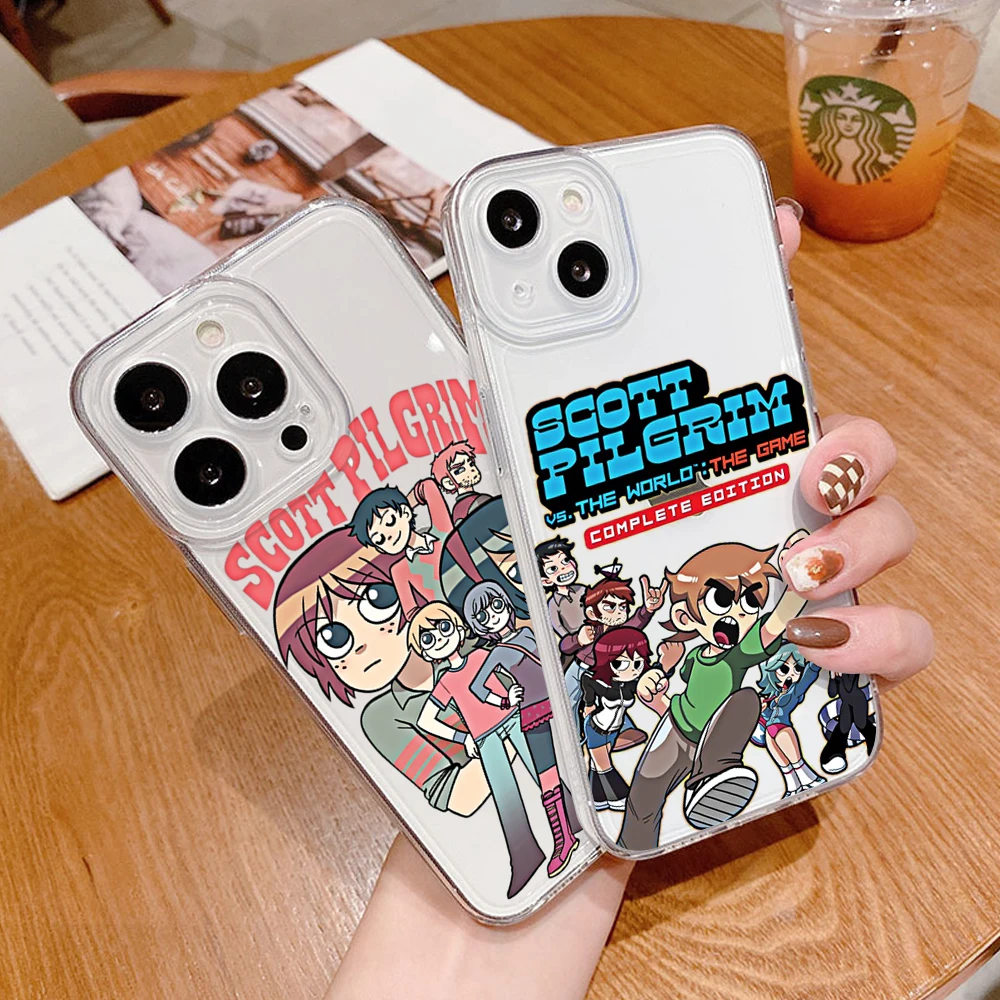 Per Iphone 14 Anime Cartoon Scott Pilgrim Phone Case Per Iphone 14 13 12 11 Pro Max Xr Xs Mini Cover Trasparenti