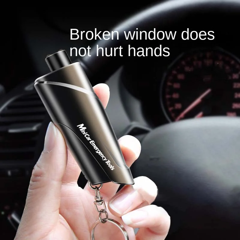 Portable Car Emergency Hammer Multi-function Window Breaker Seat Belt  Cutter Keychain Life-Saving Escape Rescue Tool