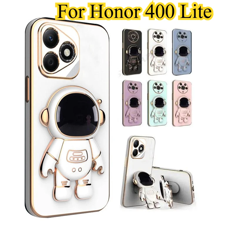 Astronaut Space Plating Holder Cover - Electroplated Silicone Soft TPU Case