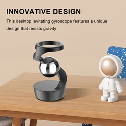 Gravity Defying Kinetic Desk Toy Desktop Floating Gyroscope Fidget Spinners Levitating Desk Toy for Office Desk Decor for Adults