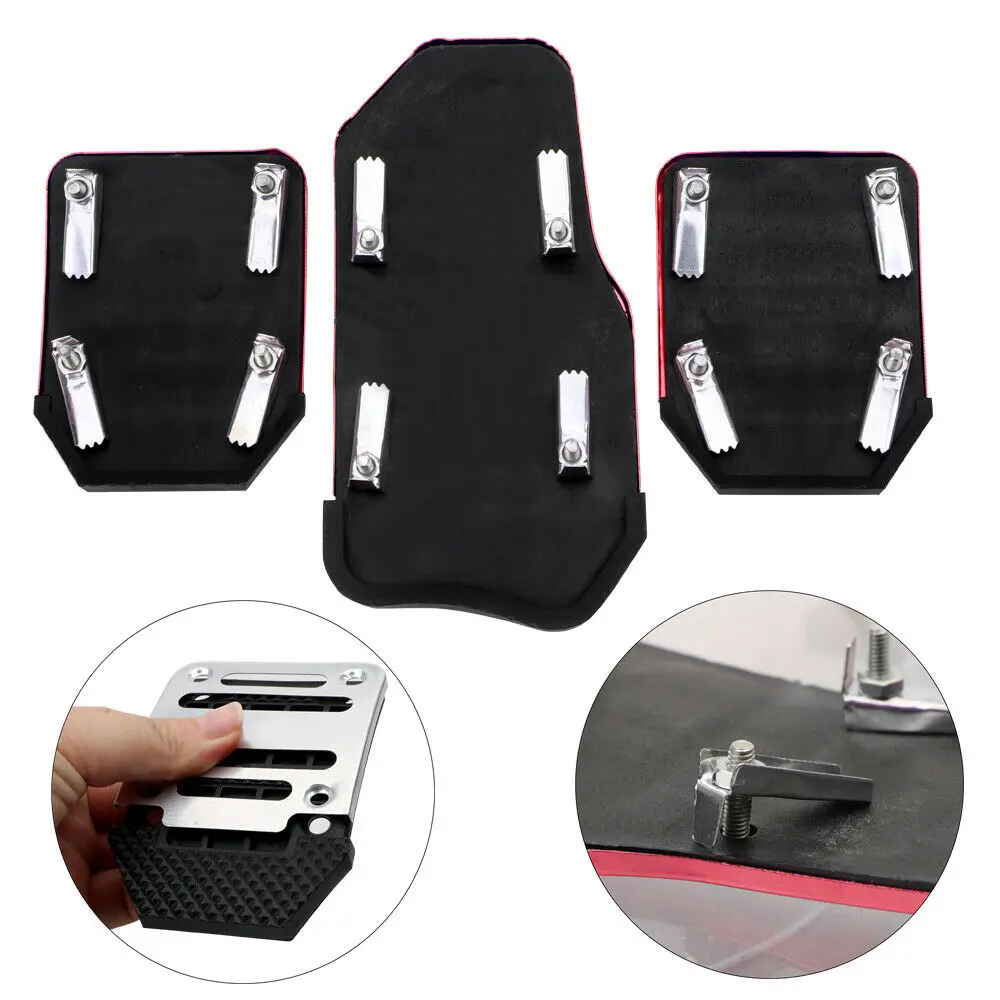 gas pedal car Universal Car Aluminum Pedals Cover Set Kit For Manual Gear Auto Brake Non-Slip Clutch  Stylish Design Treadle Car Accessories momo steering wheel