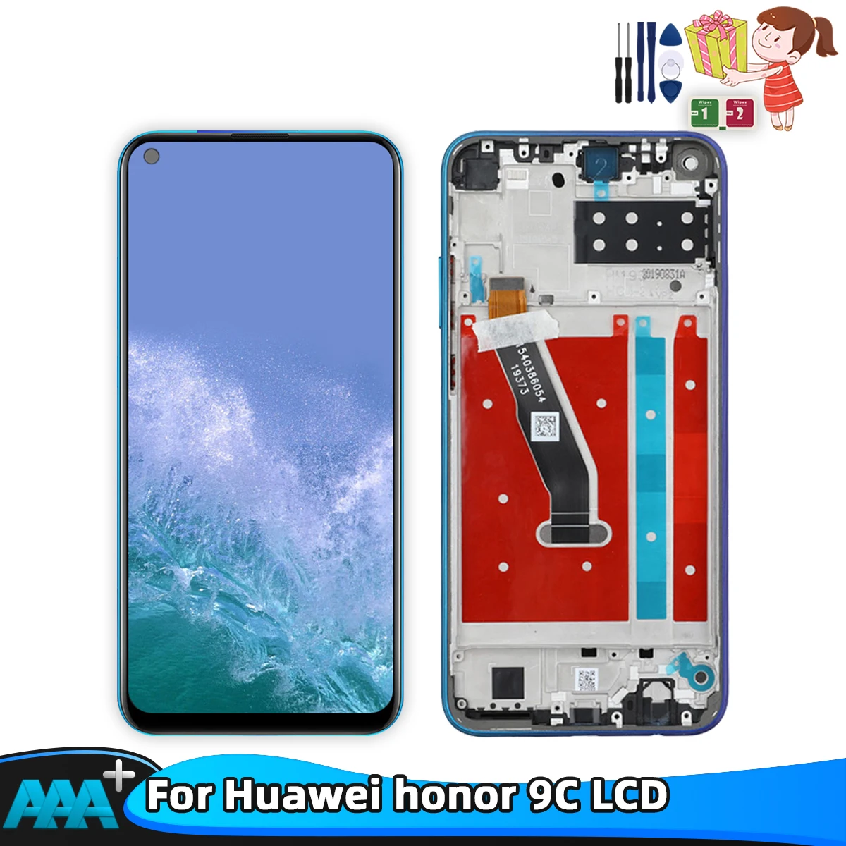 OEM Sostituzione Dello Schermo Per Huawei P40 Lite E LCD Y7P 2020 Touch Screen Frame Assembly Per Huawei P40 Lite E ART-L28 ART-L29 ART-L29N Display Kit Di Riparazione Strumenti (LCD Telaio Nero - Foto 3